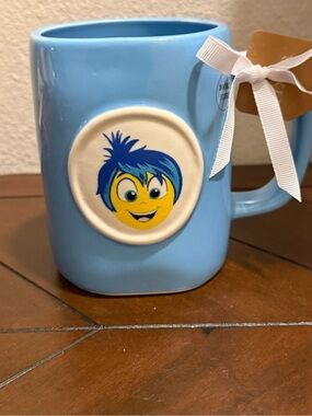 Rae Dunn x Disney Inside Out Blue Ceramic Double-sided Mug ‘JOY- LET’S DO THIS’